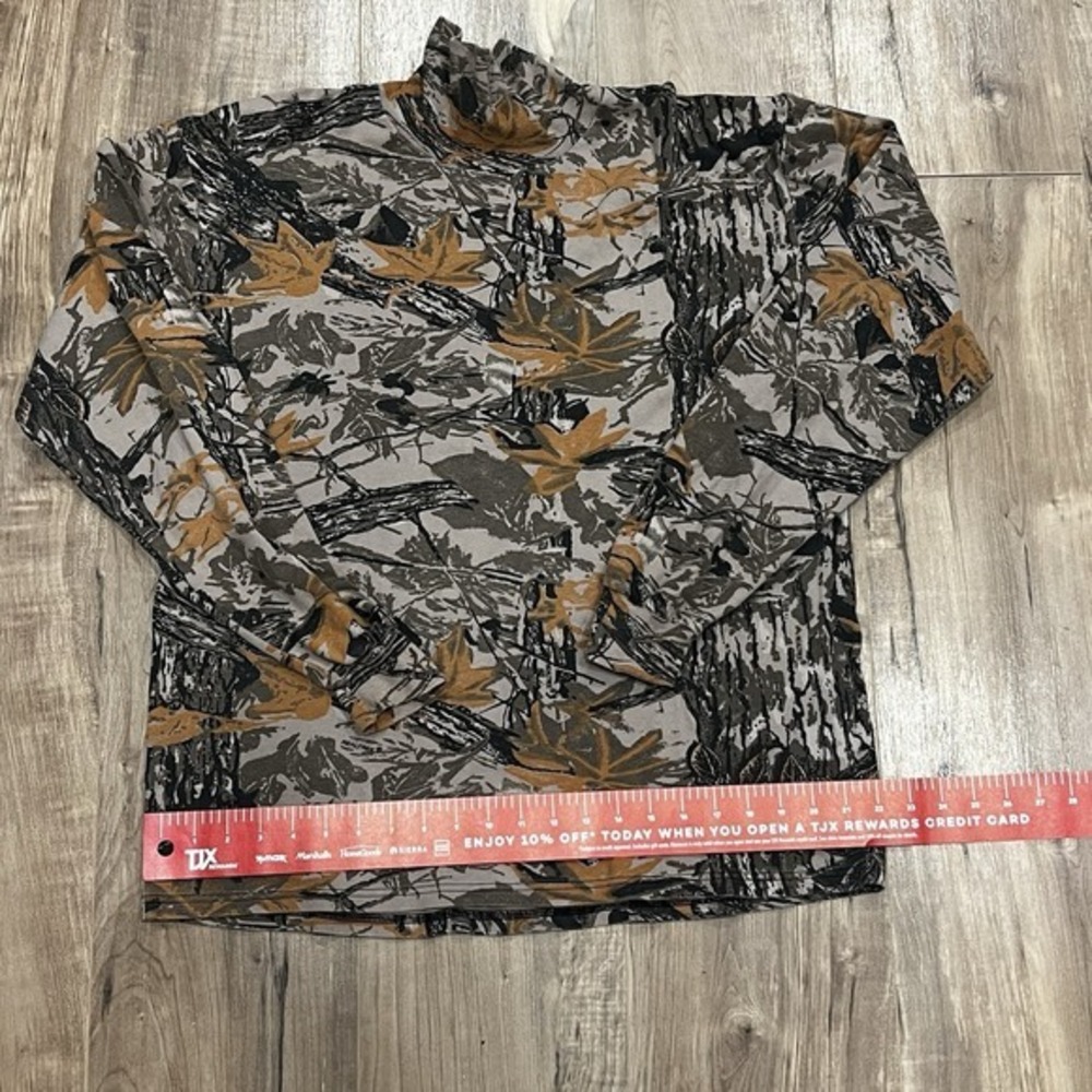 Vintage Duofold Real tree Turtle Neck Base Layer Thermal Camo‎ Men's XL Shirt